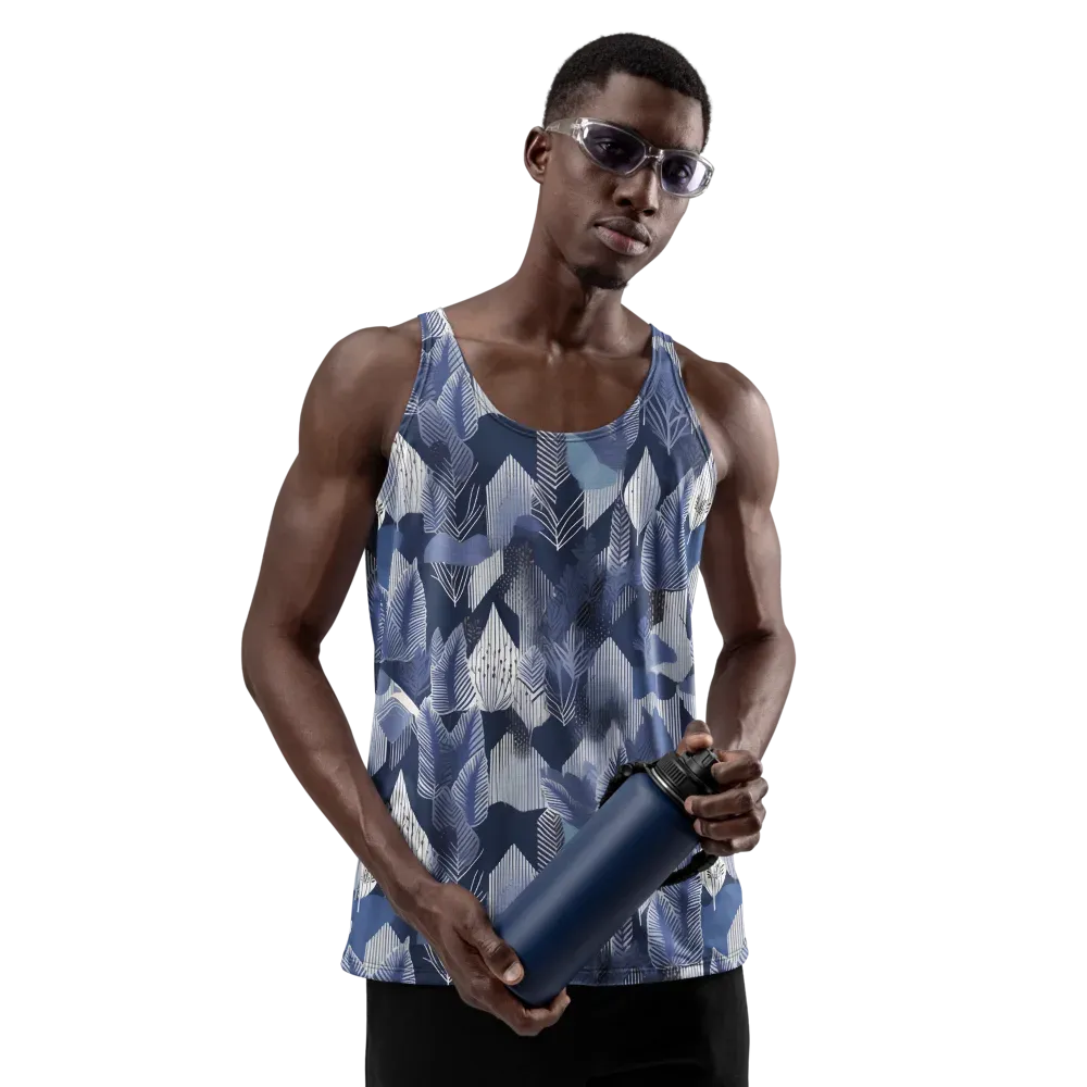 Midnight Frond on Men's Tank Top — Front