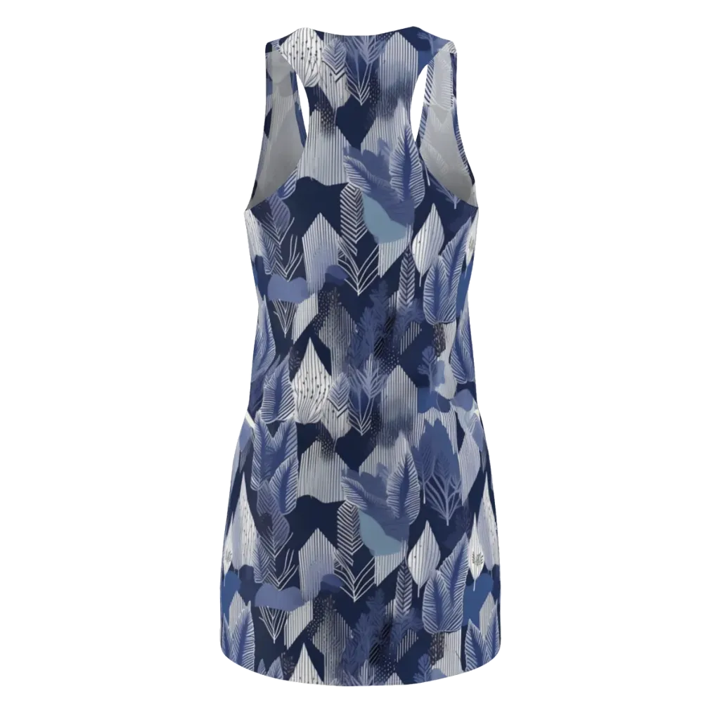 Midnight Frond on Racerback Dress — Back
