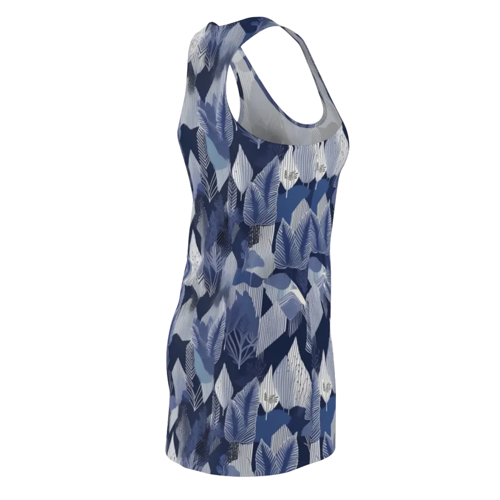Midnight Frond on Racerback Dress — Back Side