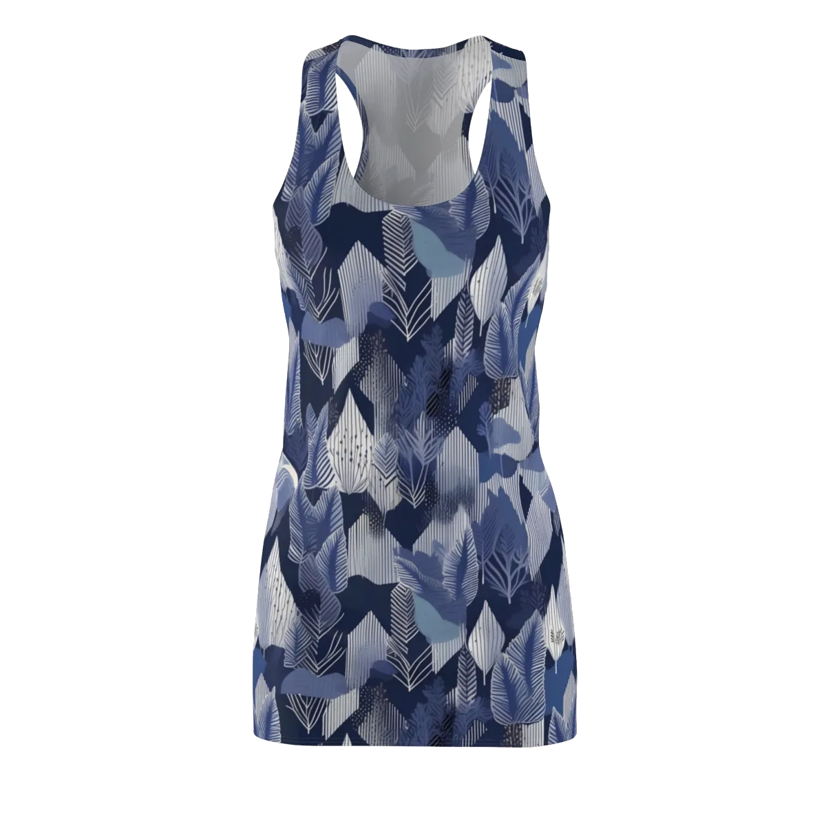 Midnight Frond on Racerback Dress — Front