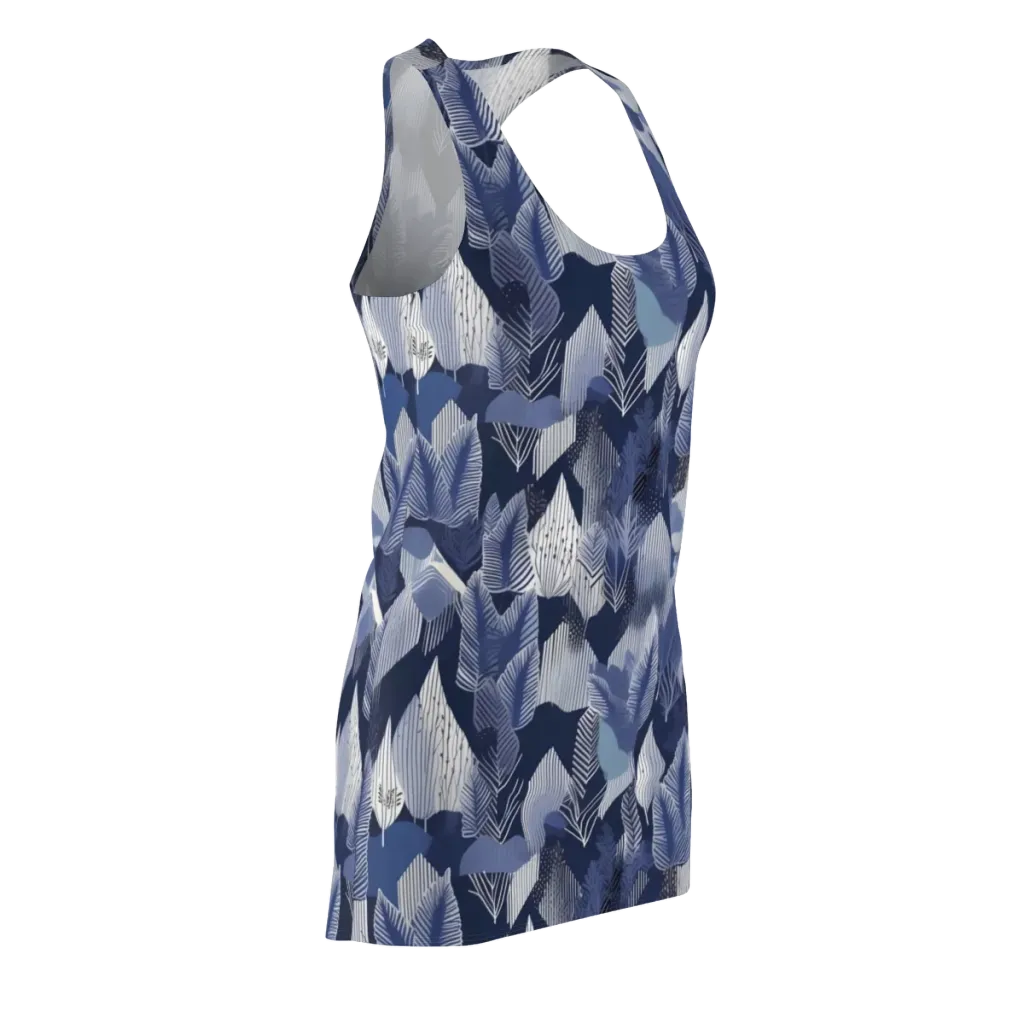 Midnight Frond on Racerback Dress — Front Side