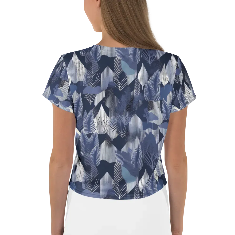Midnight Frond on Crop Tee — Back