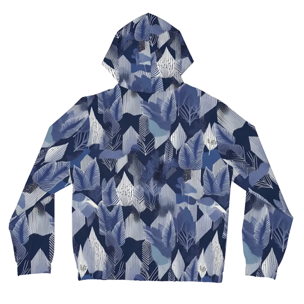 Midnight Frond on Women's Full-Zip Hoodie — Back