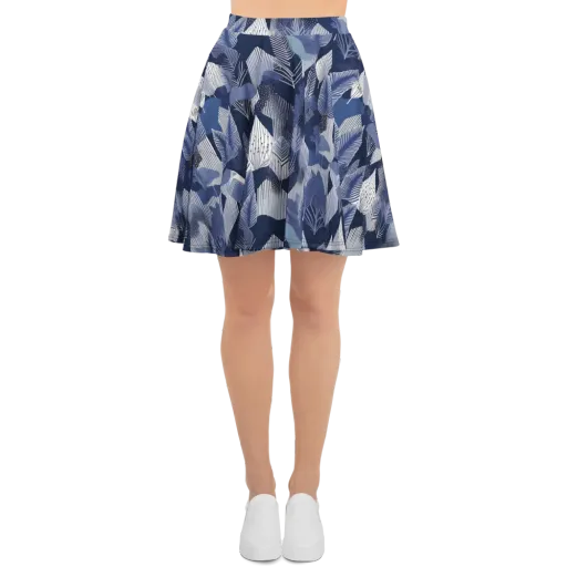 Midnight Frond on a Skater Skirt