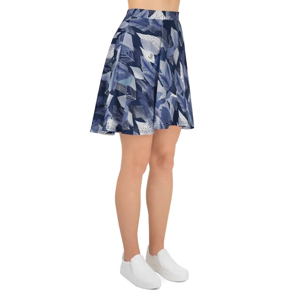 Midnight Frond on Skater Skirt — Right