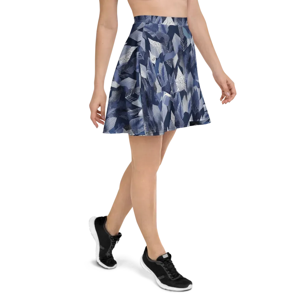 Midnight Frond on Skater Skirt — Right