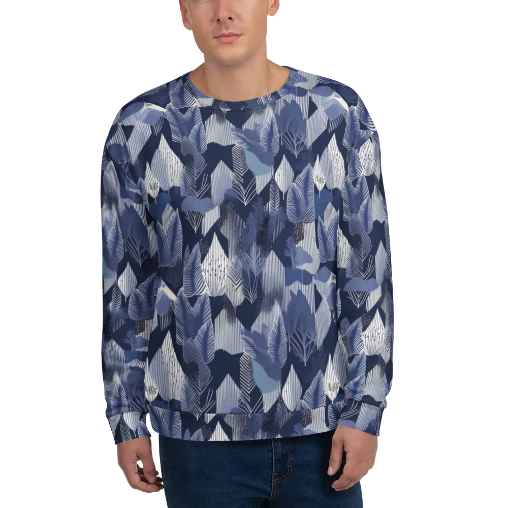 Midnight Frond on Sweatshirt — Front