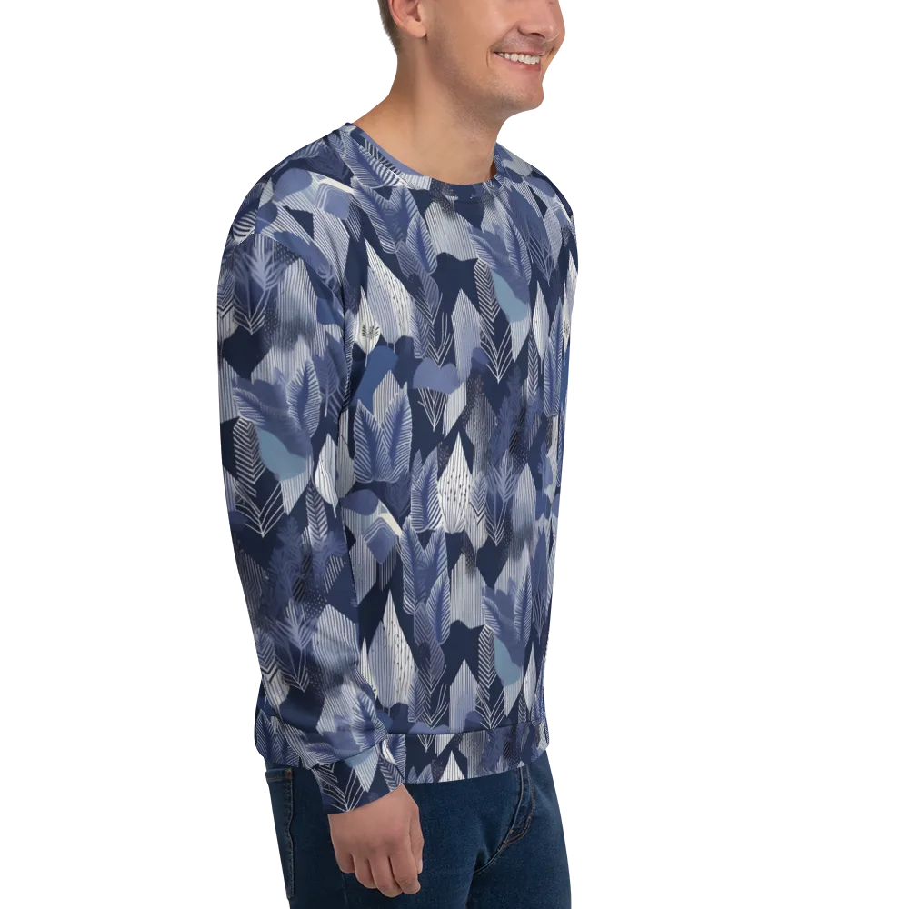 Midnight Frond on Sweatshirt — Right Front