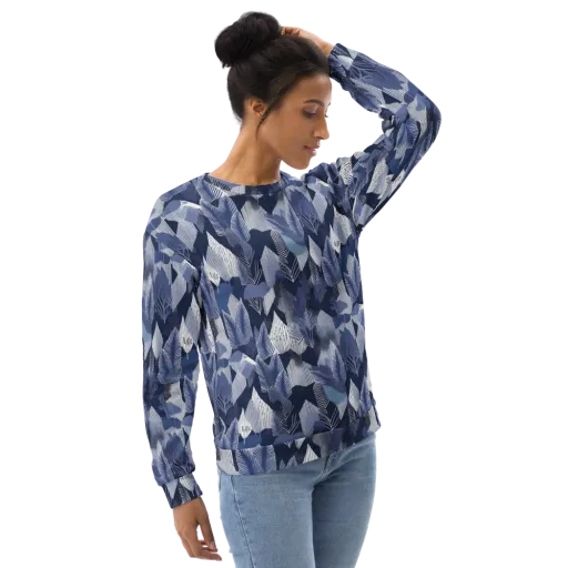 Midnight Frond on a Sweatshirt