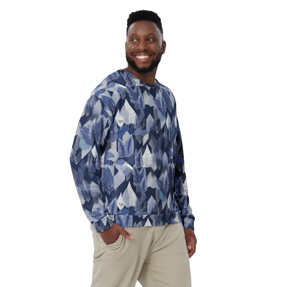 Midnight Frond on Sweatshirt — Front