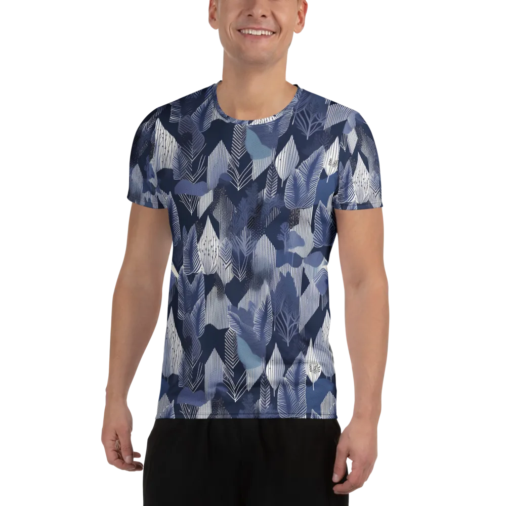 Midnight Frond on Men's Athletic T-Shirt — Front