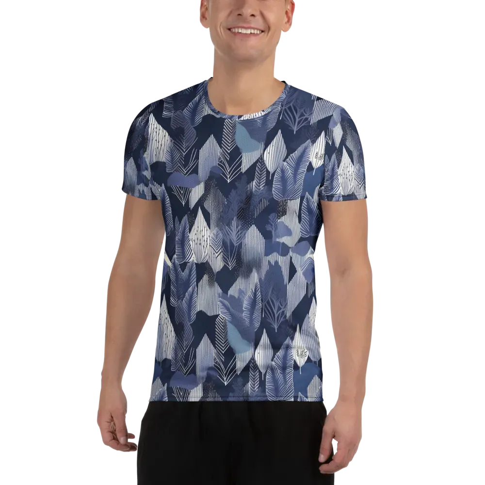 Midnight Frond on Men's Athletic T-Shirt — Front