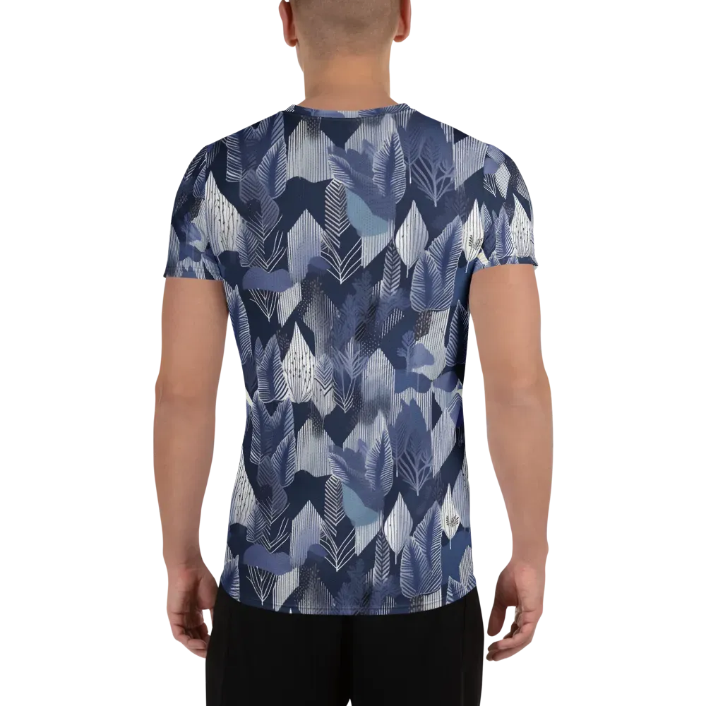 Midnight Frond on Men's Athletic T-Shirt — Back