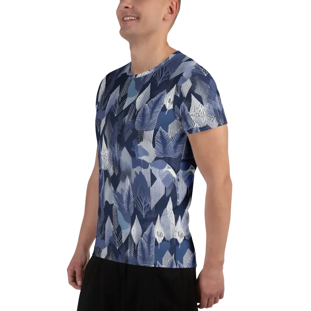 Midnight Frond on Men's Athletic T-Shirt — Left