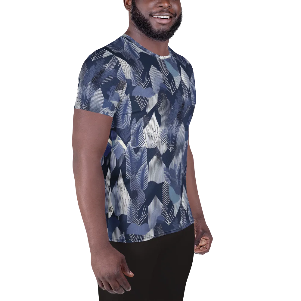 Midnight Frond on Men's Athletic T-Shirt — Right