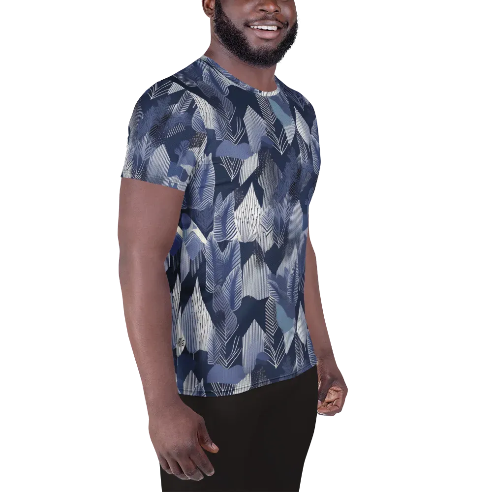 Midnight Frond on Men's Athletic T-Shirt — Right