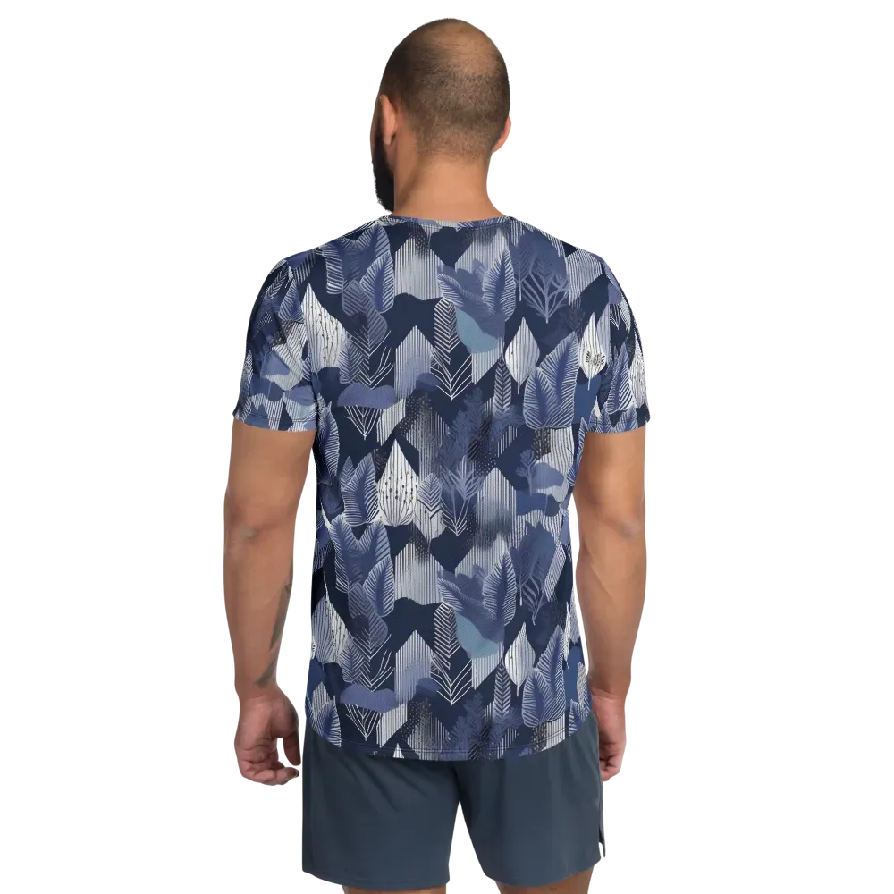Midnight Frond on Men's Athletic T-Shirt — Back