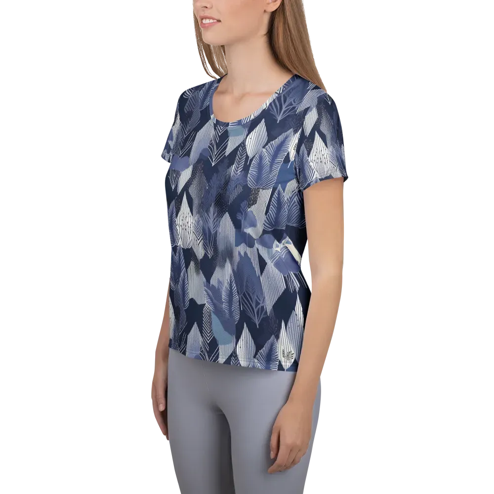 Midnight Frond on Women's Athletic T-Shirt — Left
