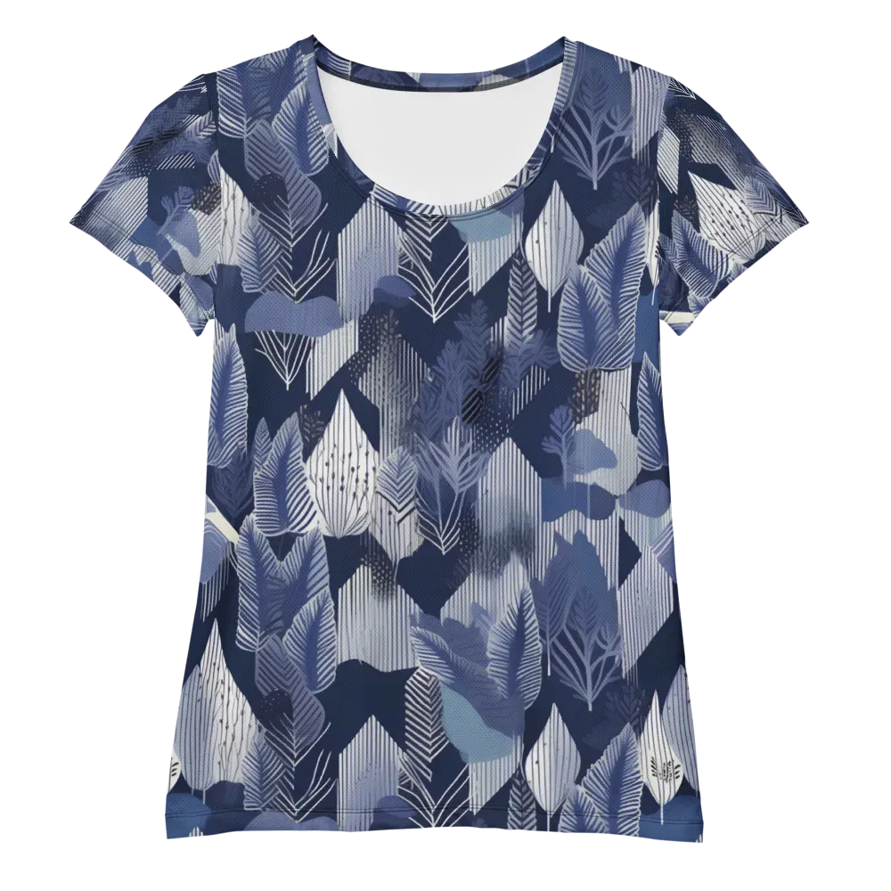 Midnight Frond on Women's Athletic T-Shirt — Front