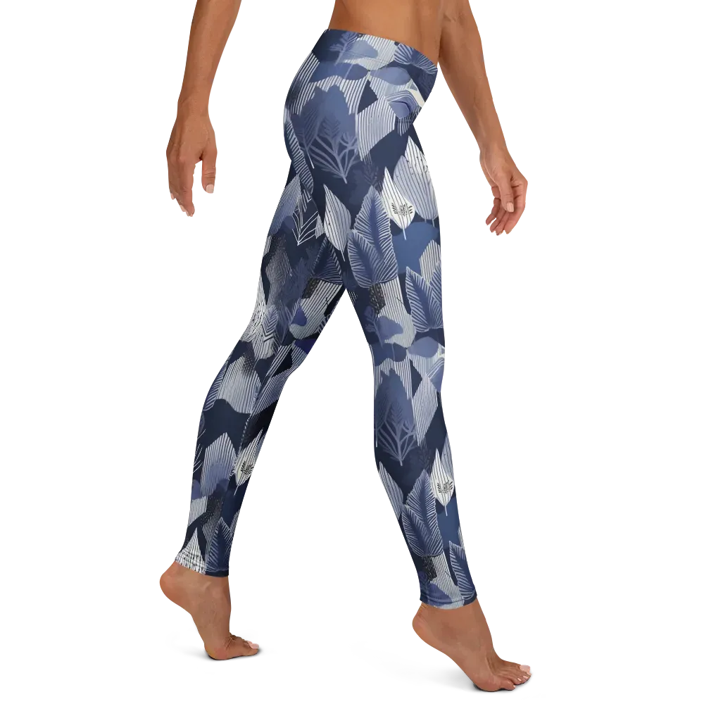 Midnight Frond on Leggings — Right