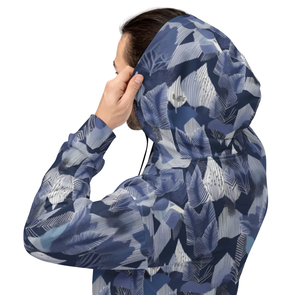Midnight Frond on Hoodie — Back