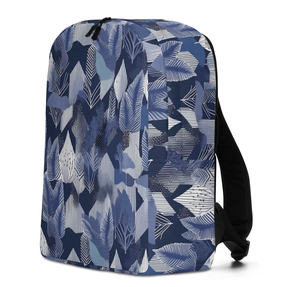 Midnight Frond on Minimalist Backpack — Left