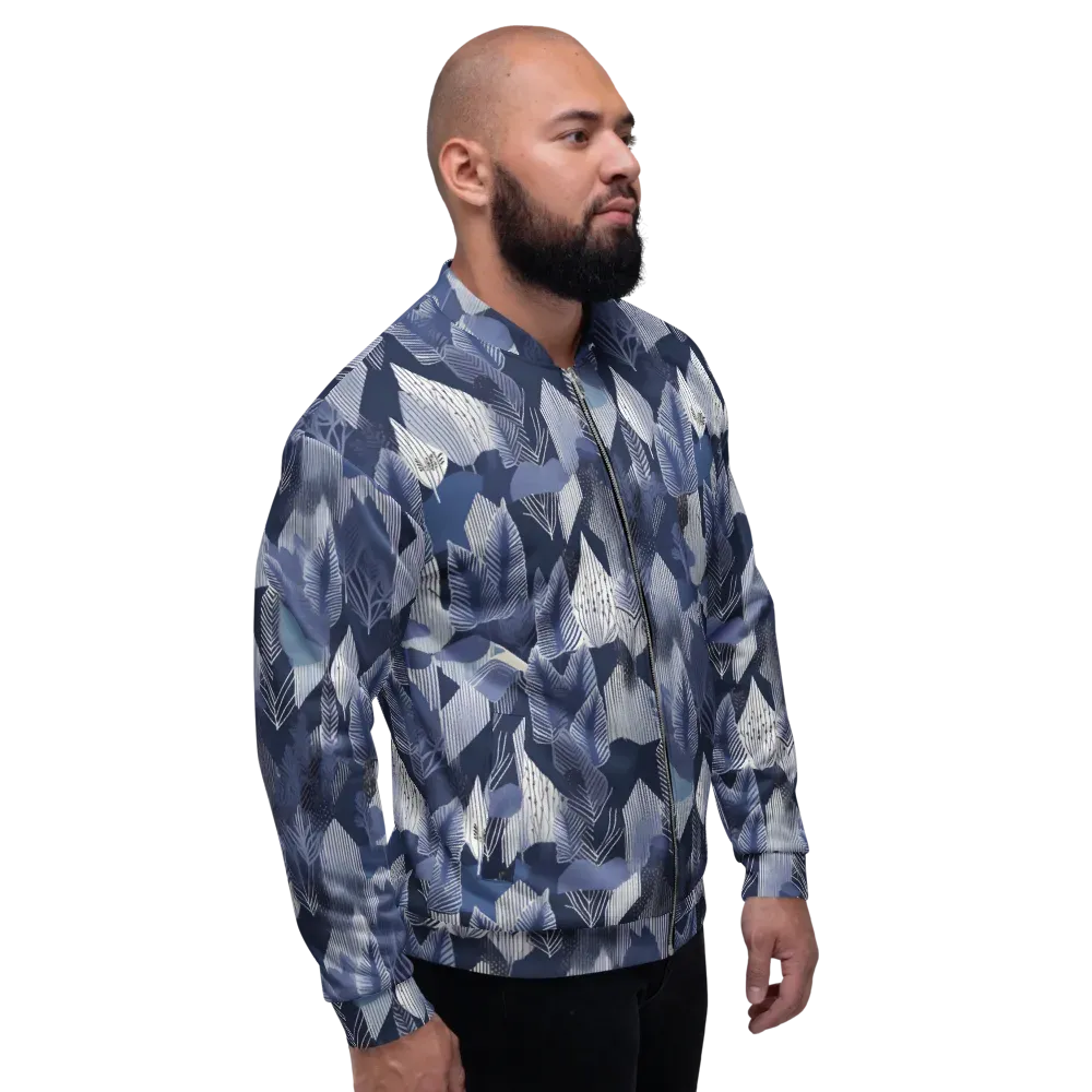 Midnight Frond on Bomber Jacket — Right