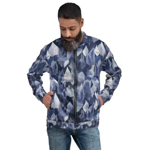 Midnight Frond on a Bomber Jacket