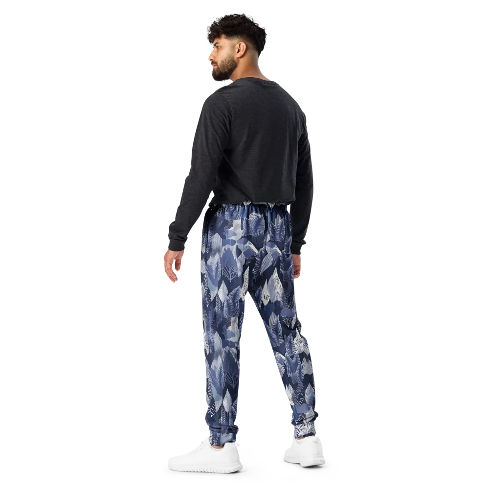 Midnight Frond on Men's Joggers — Back