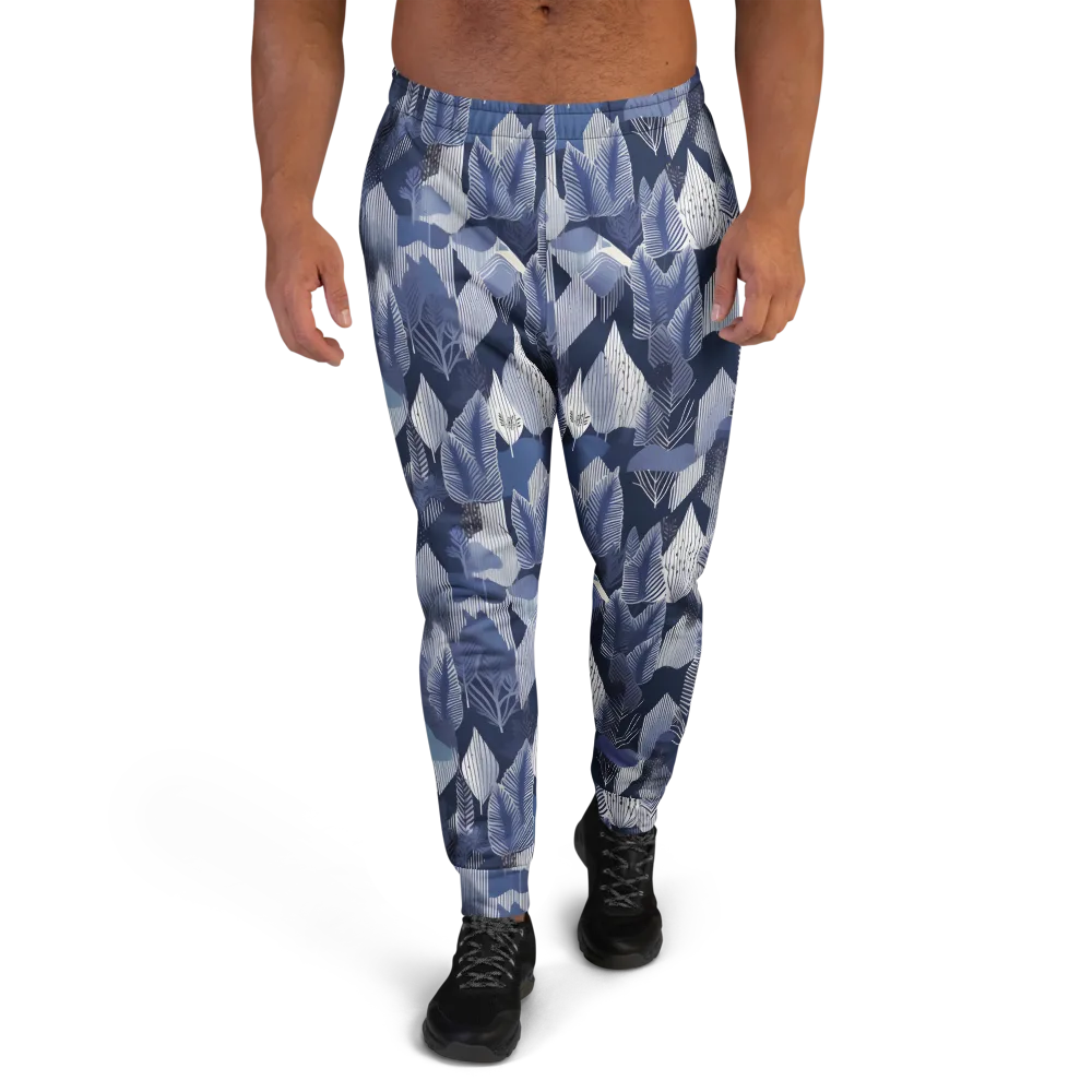 Midnight Frond on Men's Joggers — Front