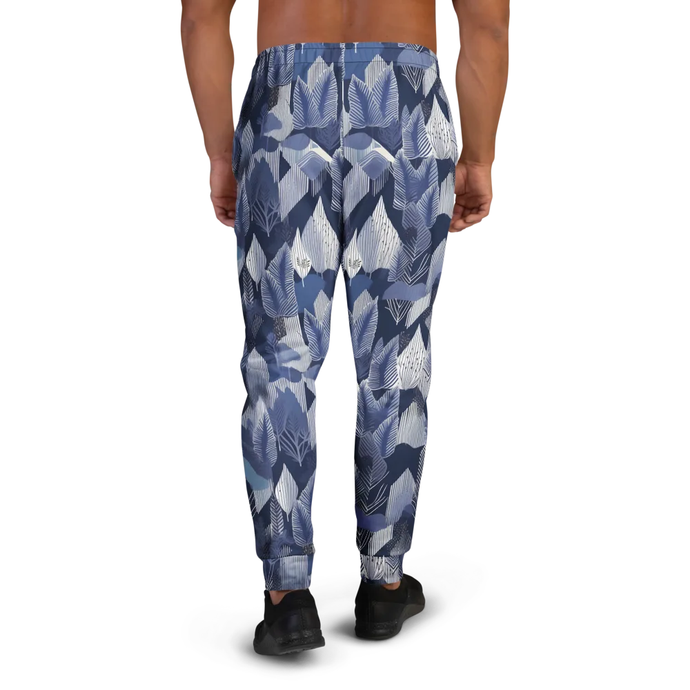 Midnight Frond on Men's Joggers — Back
