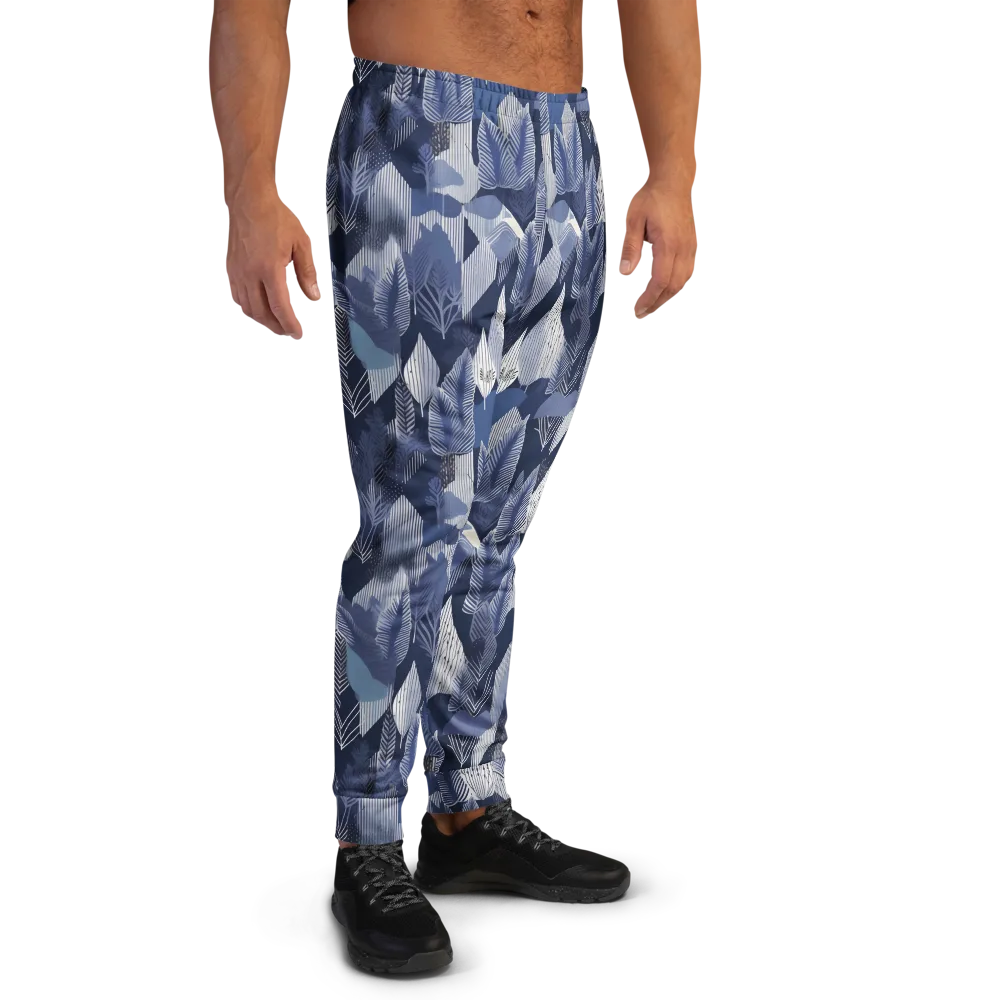 Midnight Frond on Men's Joggers — Right