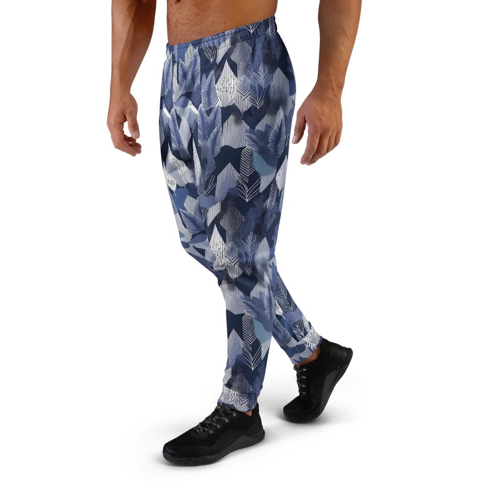 Midnight Frond on Men's Joggers — Left