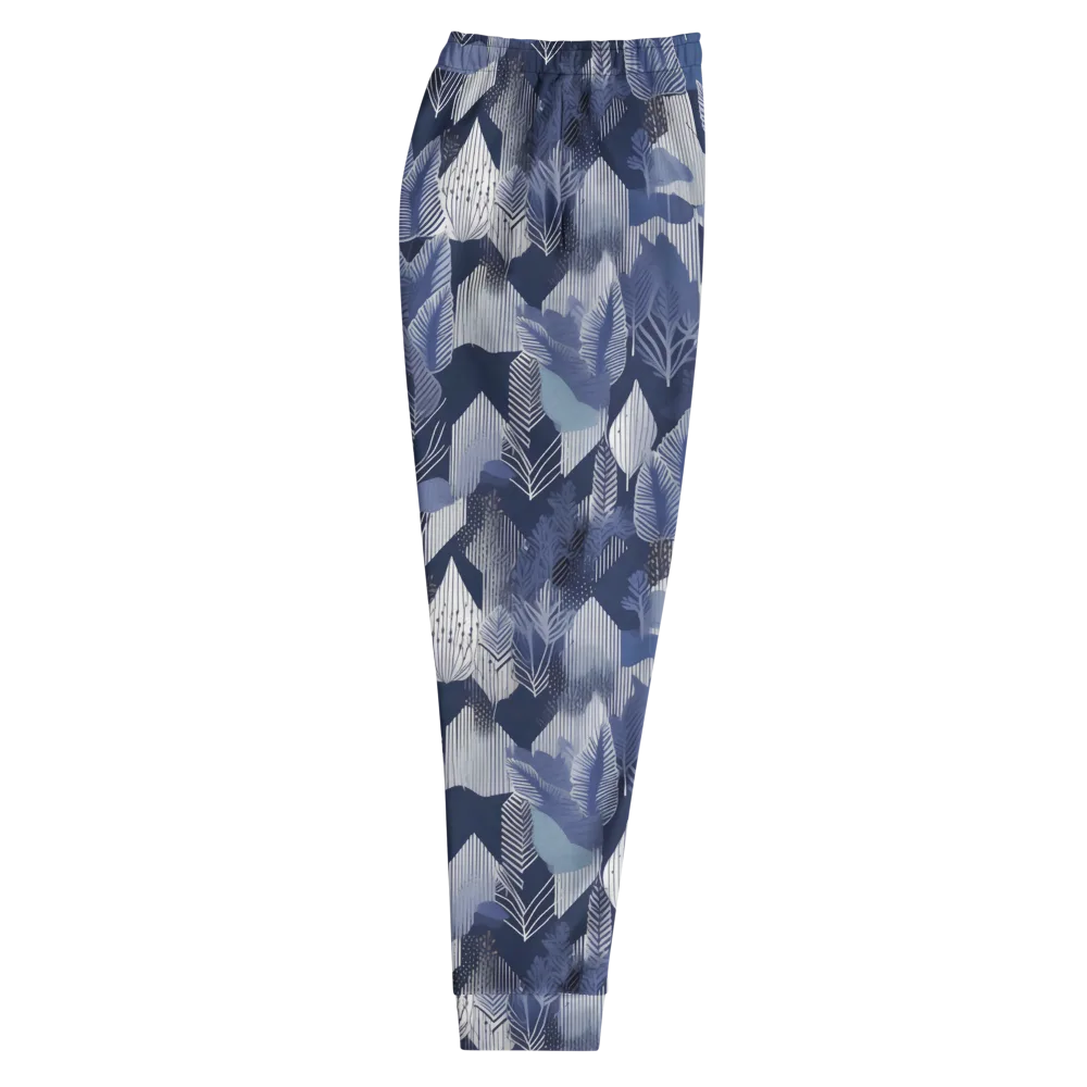 Midnight Frond on Men's Joggers — Right