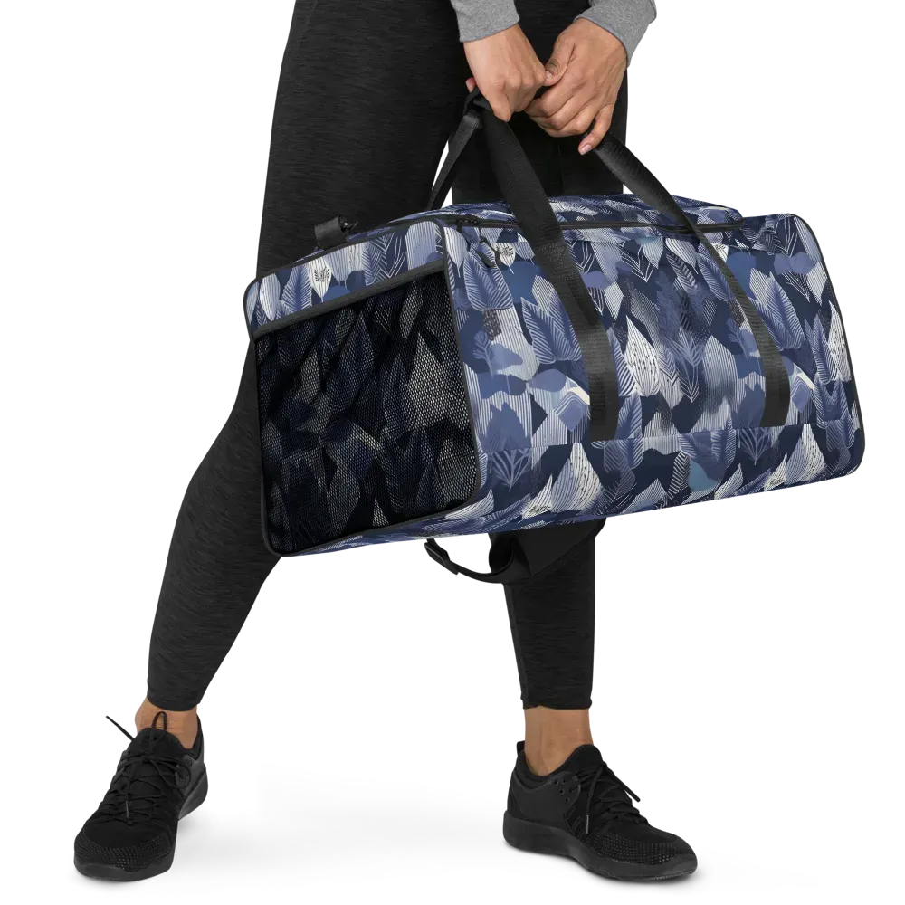 Midnight Frond on Duffle Bag — Right Front