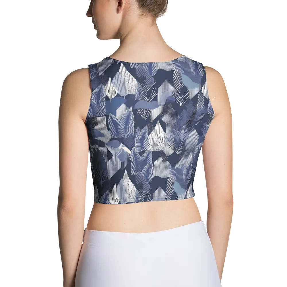 Midnight Frond on Crop Top — Back