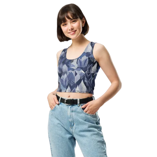 Midnight Frond on a Crop Top