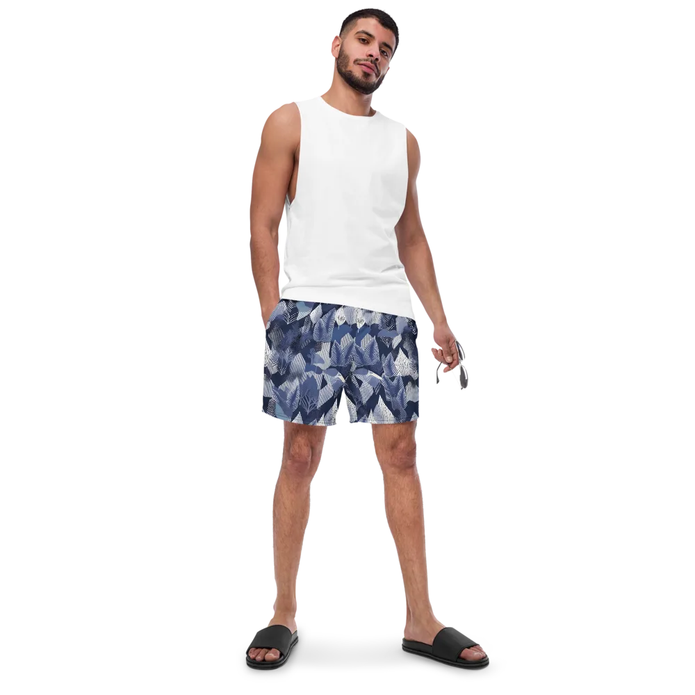 Midnight Frond on Swim Trunks — Front