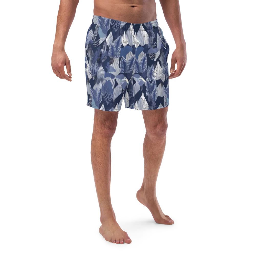 Midnight Frond on Swim Trunks — Front