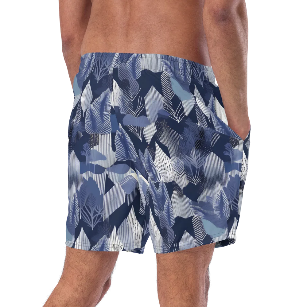 Midnight Frond on Swim Trunks — Right Back