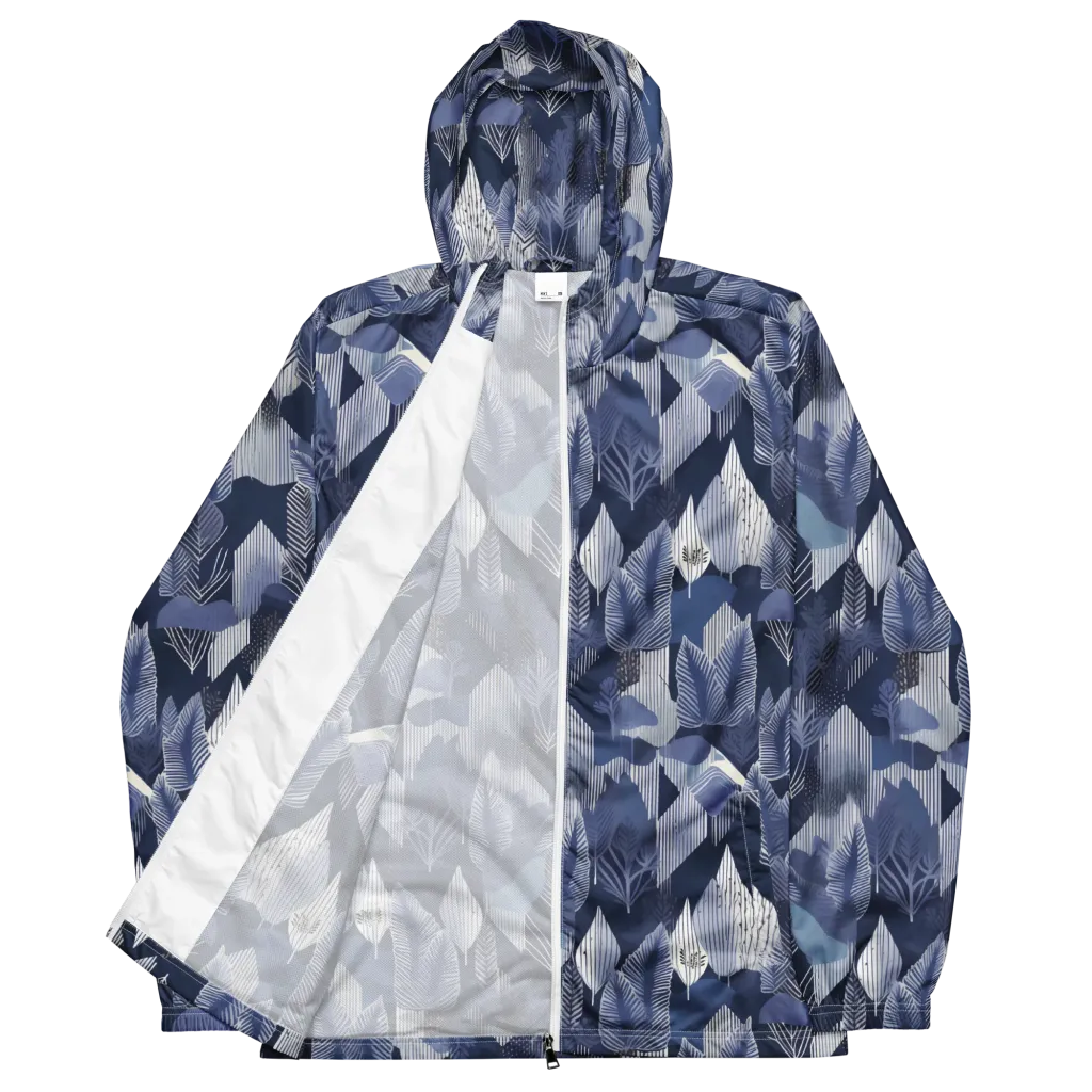 Midnight Frond on Men's Windbreaker — Front