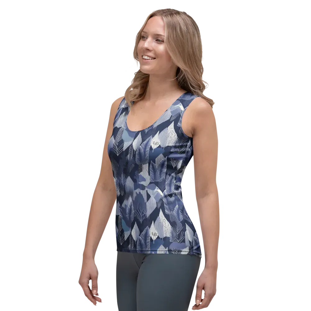 Midnight Frond on Women's Tank Top — Left Front
