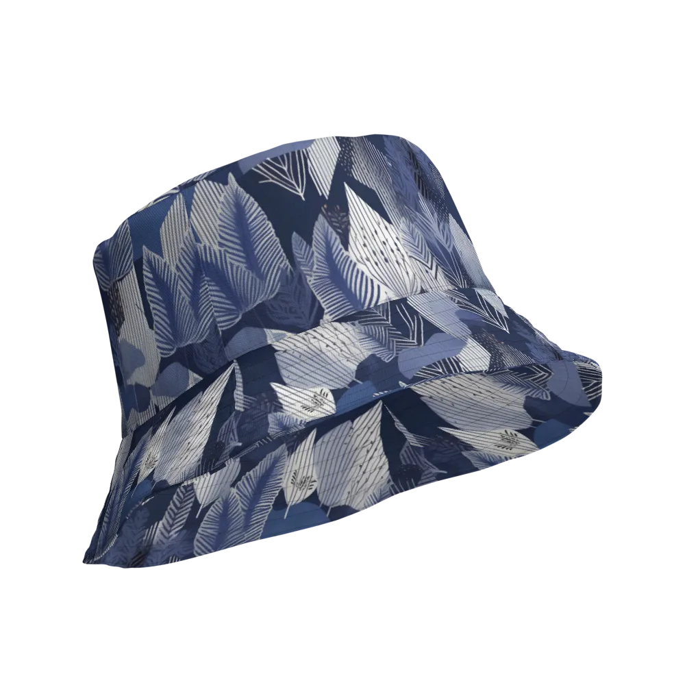 Midnight Frond on Reversible Bucket Hat — Product details Outside