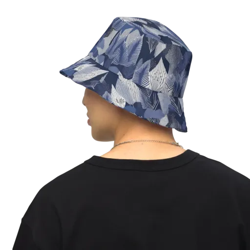 Midnight Frond on a Reversible Bucket Hat