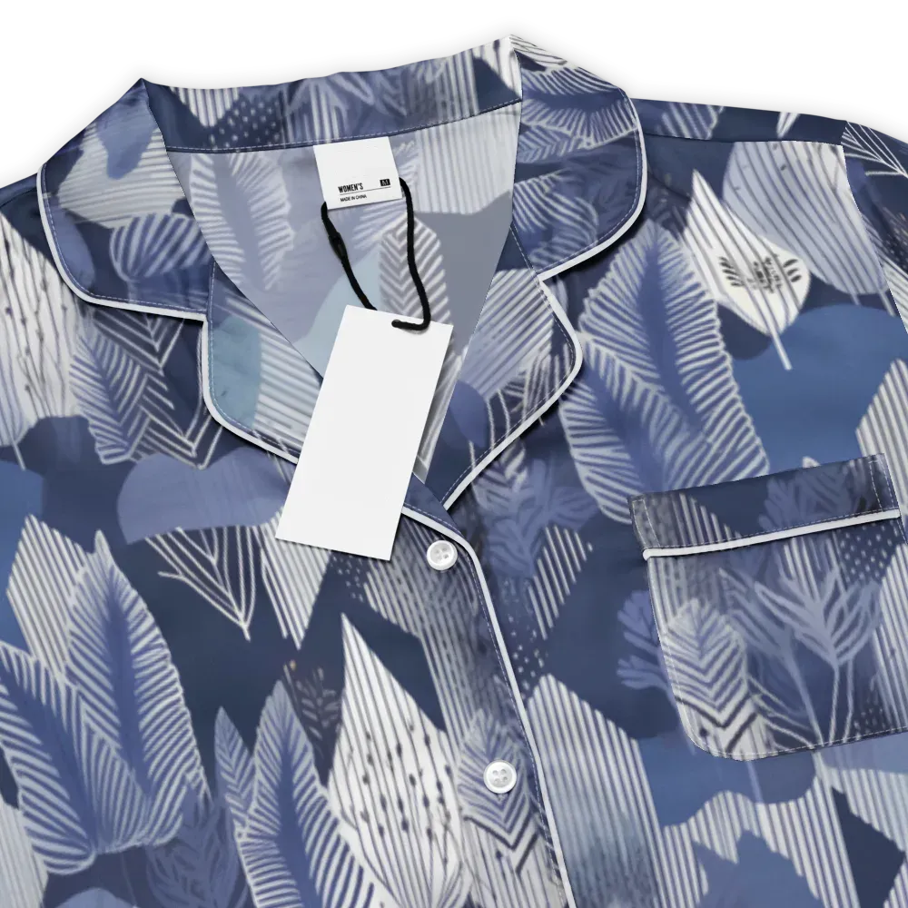 Midnight Frond on Women's Short Sleeve Pajama Top — Product details
