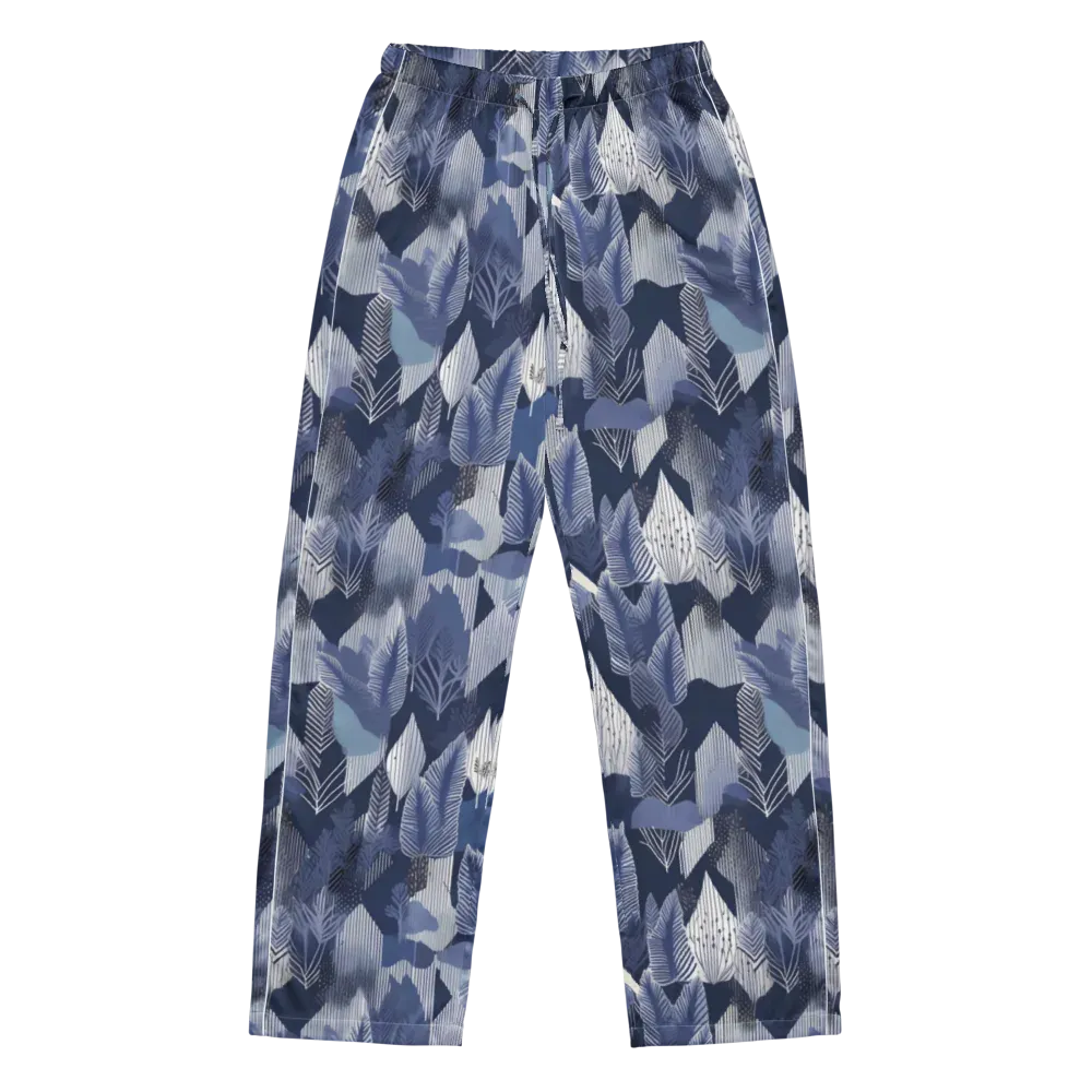 Midnight Frond on Women's Pajama Pants — Front