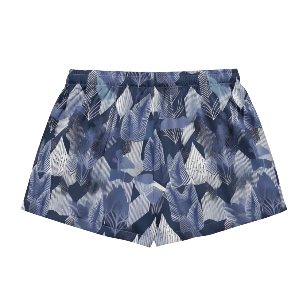 Midnight Frond on Women's Pajama Shorts — Back