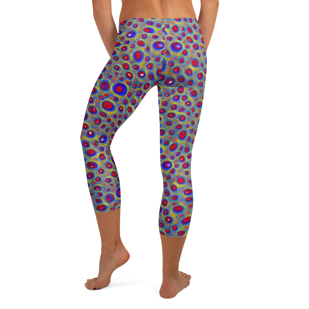 Prismatic Tide on Capri Leggings — Back