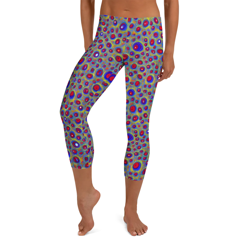 Prismatic Tide on Capri Leggings — Front