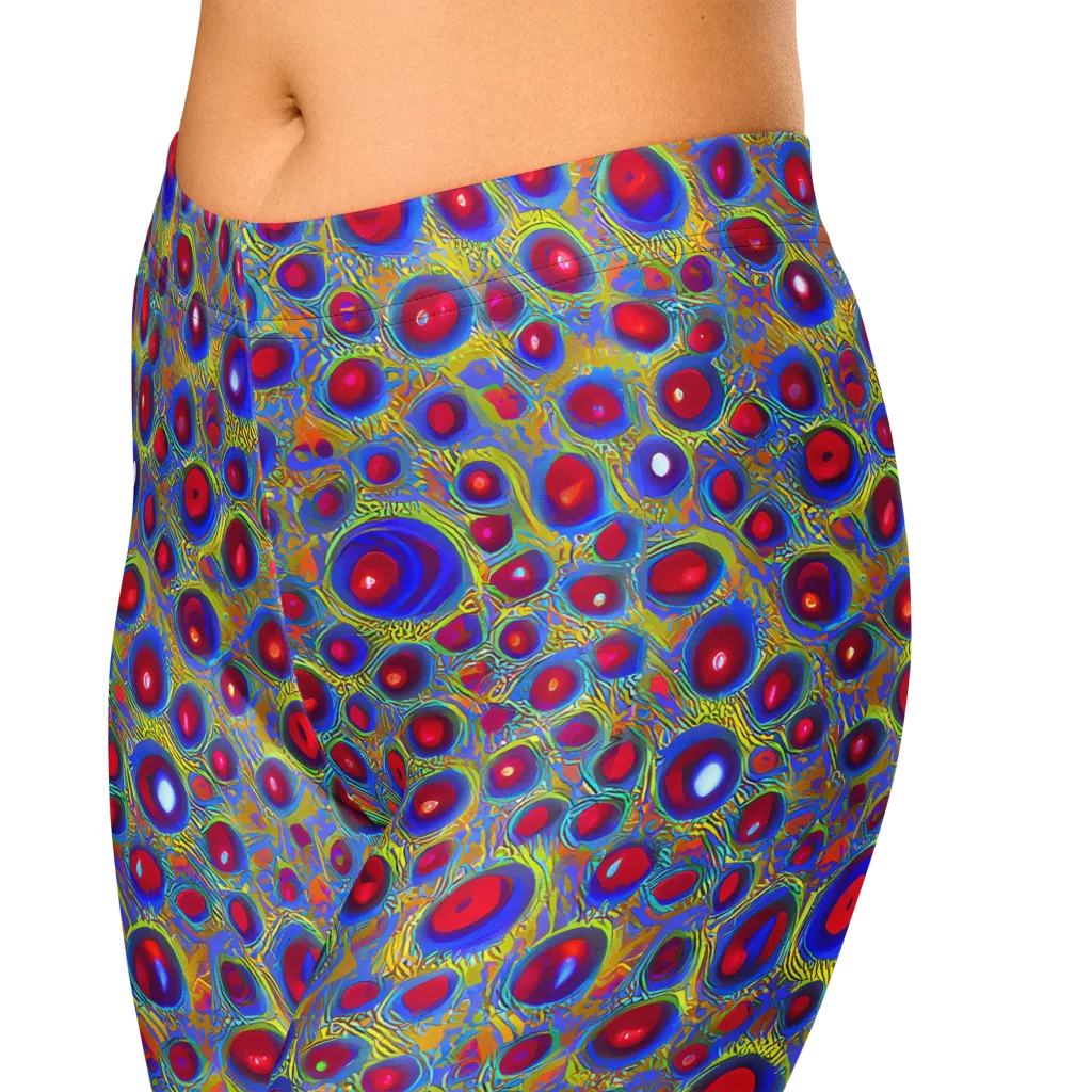Prismatic Tide on Capri Leggings — Zoomed-in